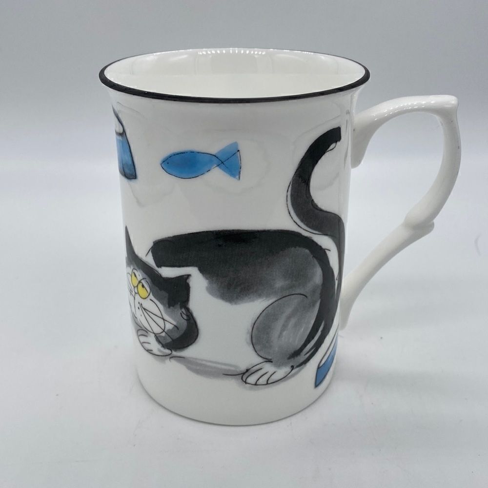 Heirloom Porcelain Kitty Cat Tea Cup Mug